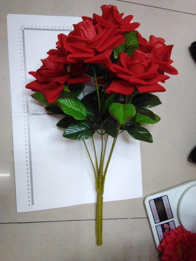 ROSA ARTIFICIAL RAMO X 7 PCS ROJO 08