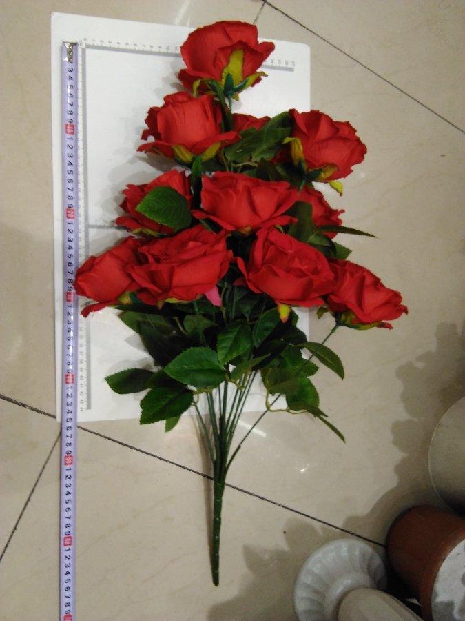 ROSA ARTIFICIAL RAMO 12 DE PANA ROJO 018