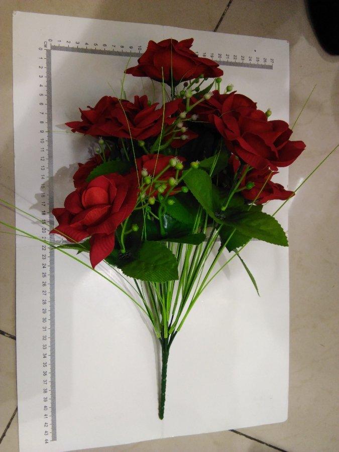 ROSA ARTIFICIAL RAMO 12 PCS ROJO 019