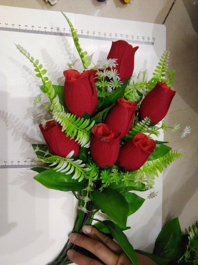 ROSA ARTIFICIAL RAMO X 12PCS COLORES 026