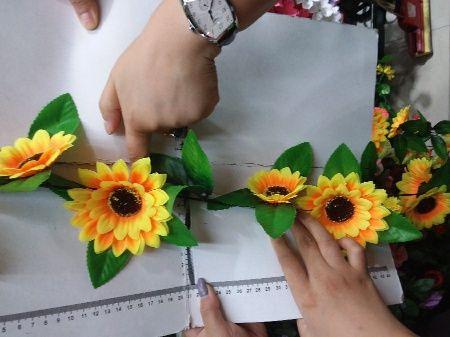 GIRASOL EN TIRA × 17 FLORES 2.4M
