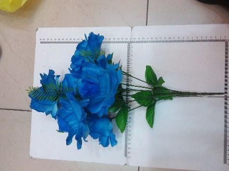FLOR EN RAMO × 5 FLORES COLORES 41CM