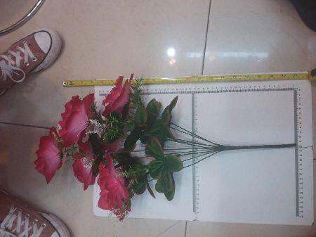 FLOR EN RAMO × 10 FLORES COLORES 53CM
