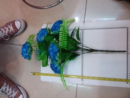 FLOR EN RAMO × 9 FLORES COLORES 51CM