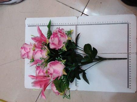 FLOR EN RAMO × 12 FLORES COLORES 43CM