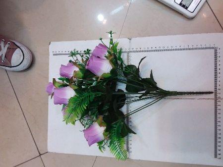 ROSA RAMO X 12 PCS COLORES 44CM