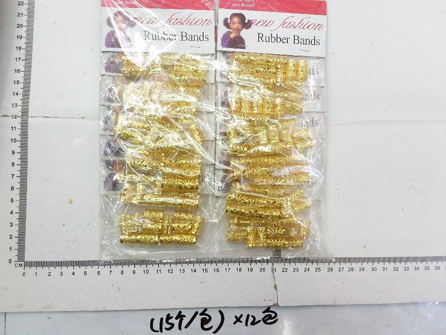 PUNTA DE CABELLO METAL X 12 BOLSITAS (15PCS/BOLSITA) (DORADO)