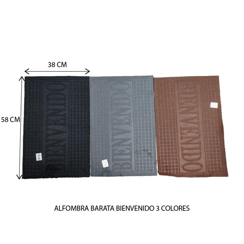 ALFOMBRA BARATA 38X58CM BIENVENIDO 3 COLORES