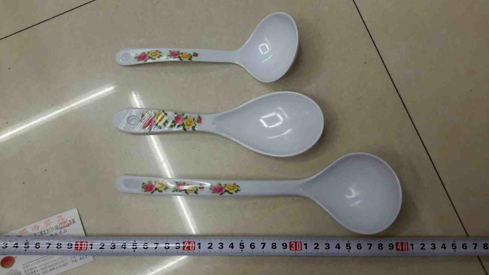 CUCHARON DE MELAMINE 3PZS 26X7.5CM 20X6.2CM 18X6.5CM