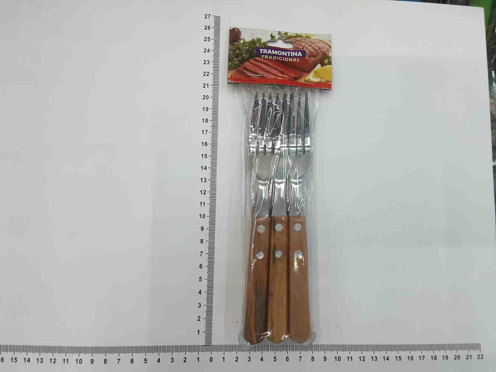 TENEDOR X6PCS, 1.2MM, INOX AISI410, PVC BAG SUCCESS