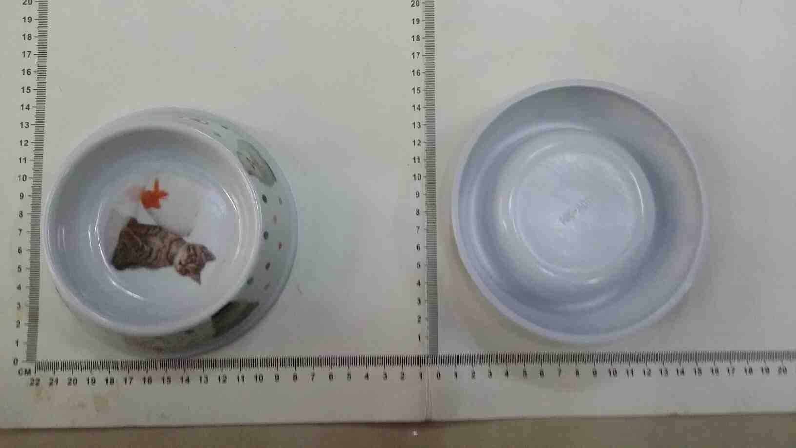 11 PLATO DE MELAMINE PARA MASCOTA14CM X4CM 2COLORES
