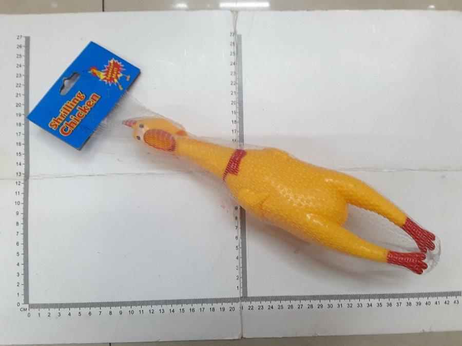 JUGUETE PARA MASCOTA FORMA DE POLLO MEDIANO 7X30.7CM #002