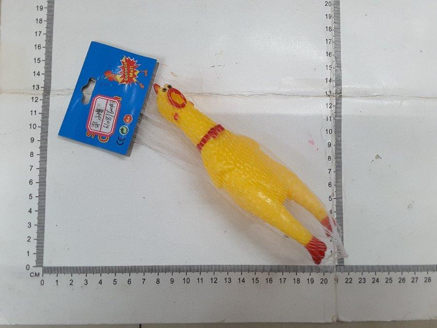 JUGUETE PARA MASCOTE FORMA DE POLLO PEQUENO 4.3X16.5CM #003