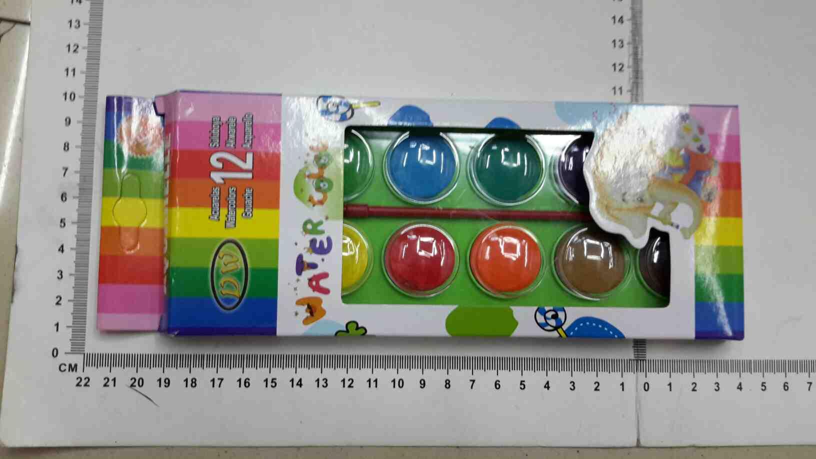 308 TEMPERAS X12UNI+PINCEL 22.3CM X9.2CM X 1.2CM