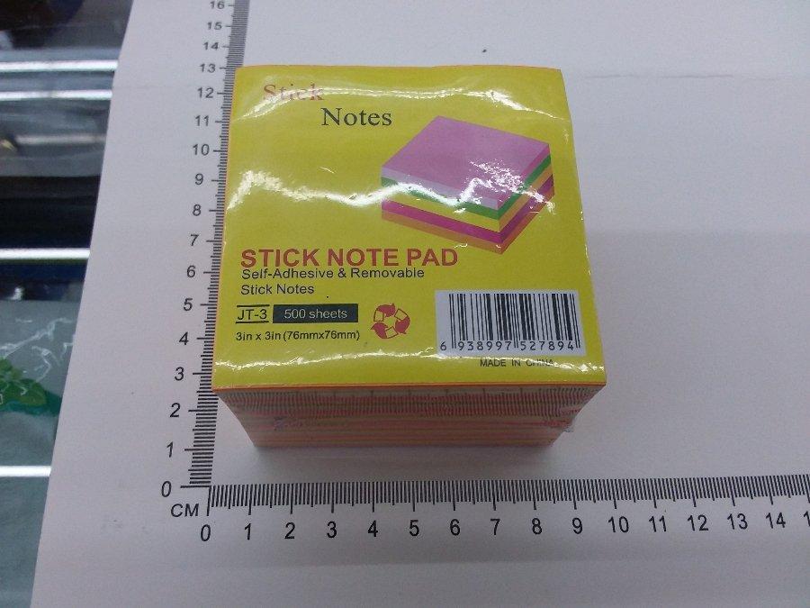 STICKER 3 POR 3 500 HOJAS JT-3