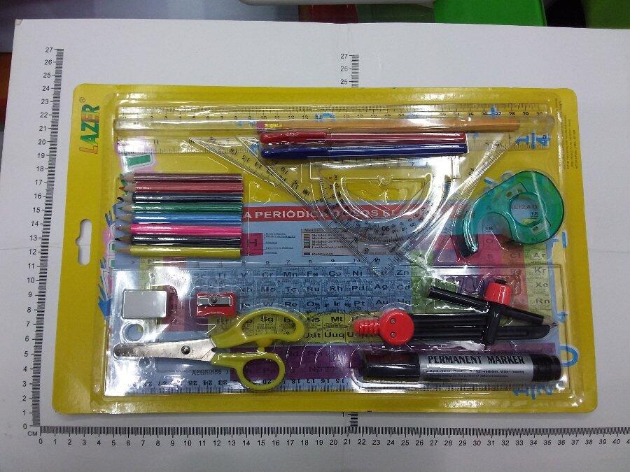 ESTUCHE GEOMETRICO X15PCS 9001A