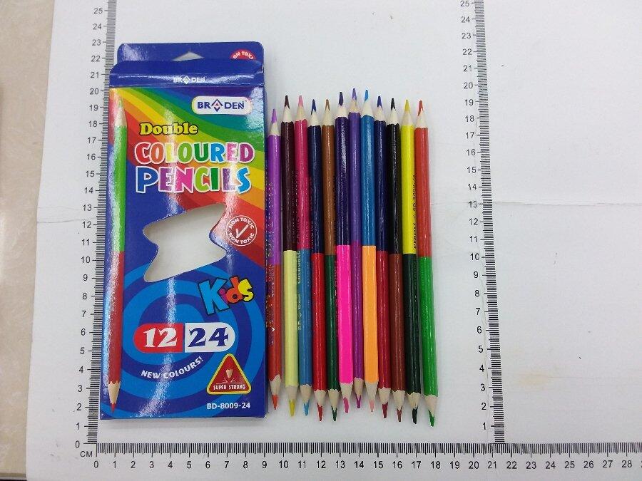 LAPIZ DE 2 PUNTAS X12PCS BD-8009-24