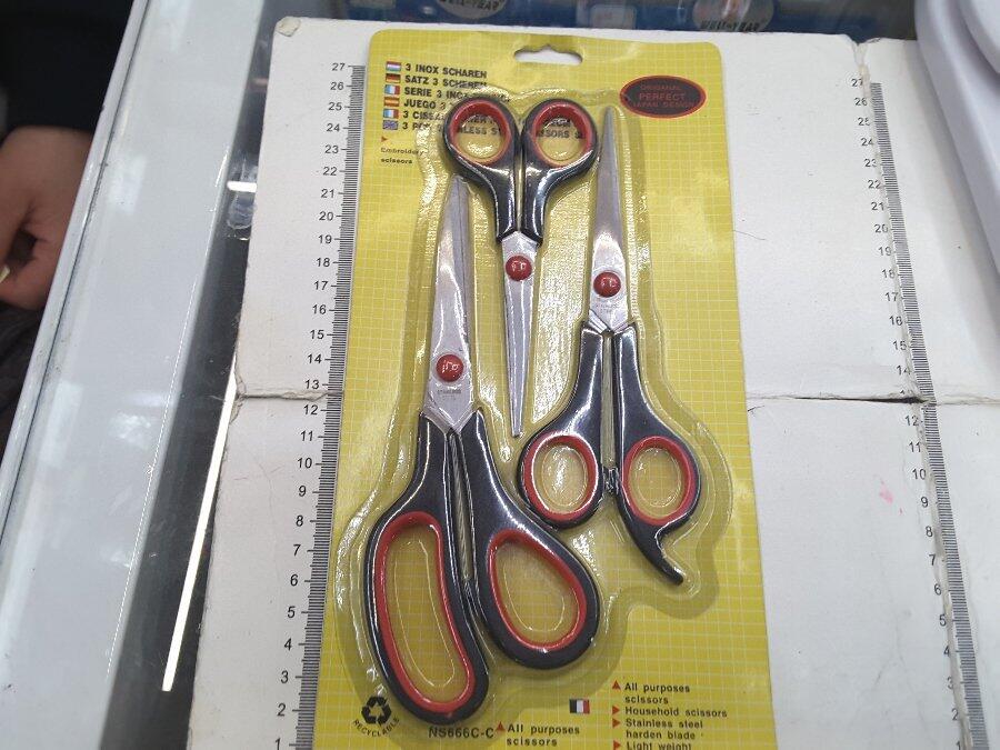 TIJERA POR 3PCS EN BLISTER#8+5C+7A