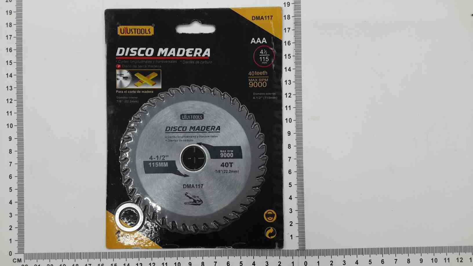 DISCO DE MADERAX 40 DIENTES DIAMANTADOS 115MM
