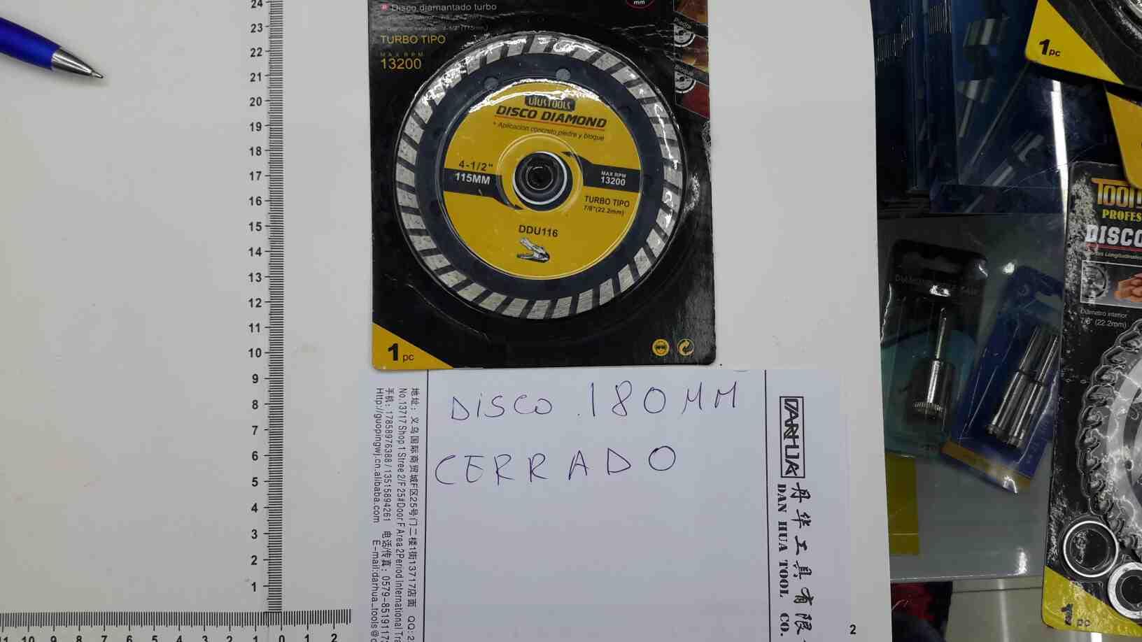 DISCO MAYOLICA DIAMANTADO CERRADO 180MM