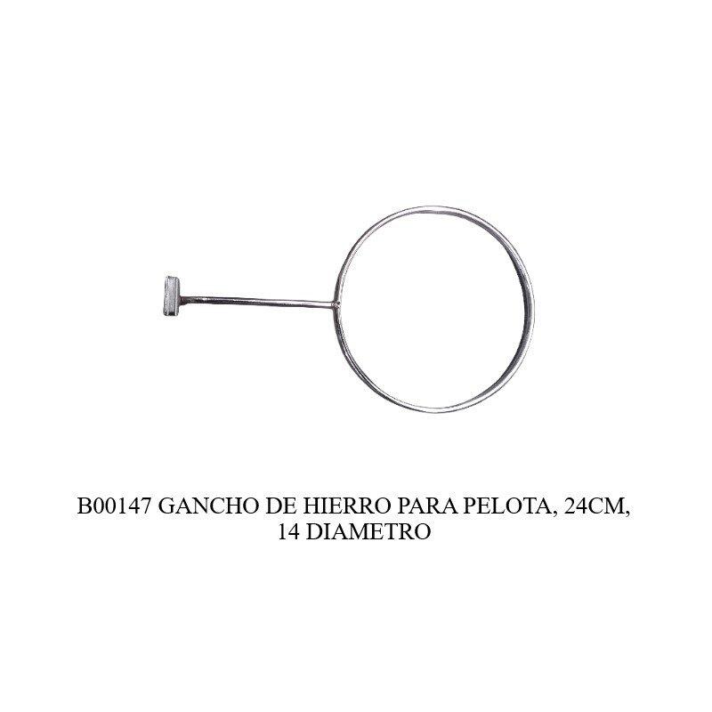 B00147 GANCHO DE HIERRO PARA PELOTA, 24CM, 14 DIAMETRO