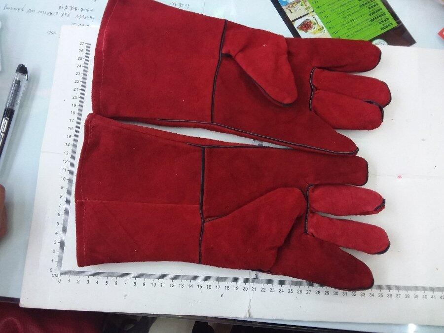 GUANTE DE SOLDAR ROJO 34.5CM