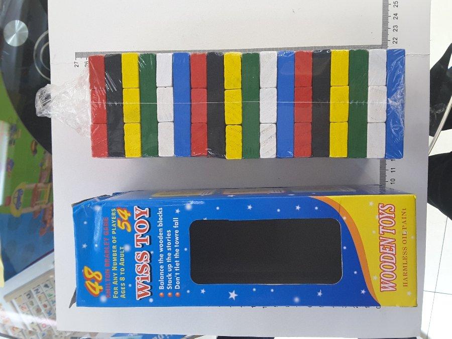 JENGA COLORIDA 21.5X7.5CM 54PCS 1 DADO