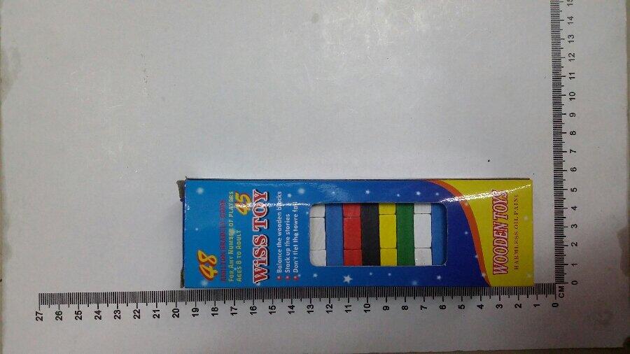 TEMBLEQUE PEQUEÑO 48 PCS COLORIDO 13.2CM*4.5CM*4.5CM